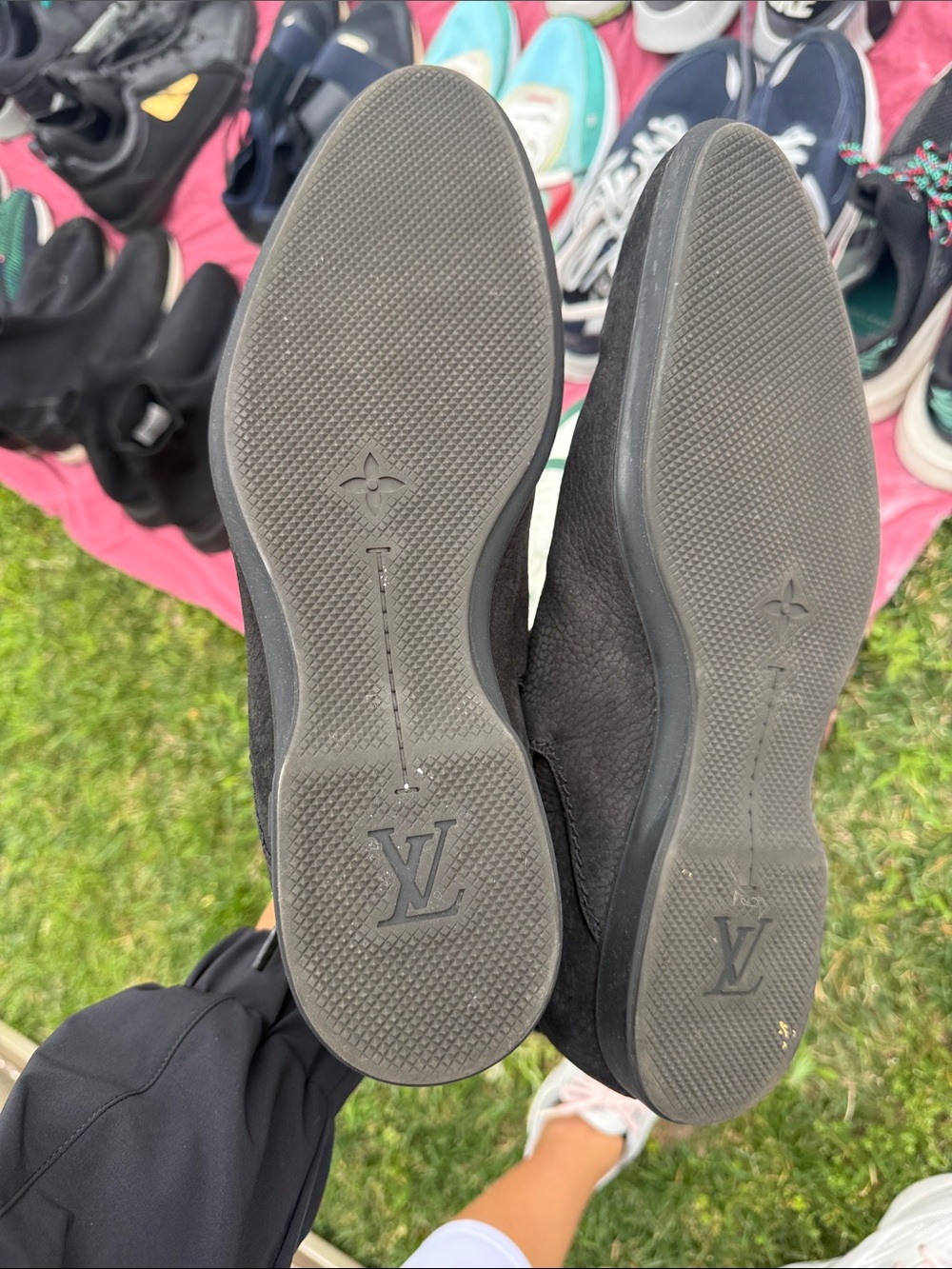 Louis Vuitton Men's Black Suede Cutout Chukka Boots - Picture 9 of 9
